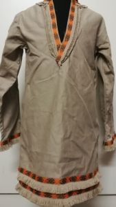 Kids Costumes to Hire - Indian top - SMALL - beige & orange detail